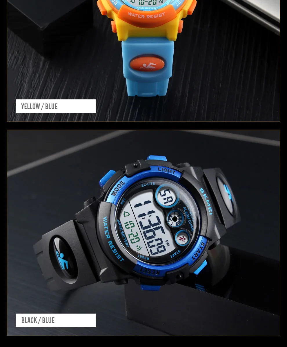 50M Waterproof LED Digital Kids Sports Watch Inspirational Watches