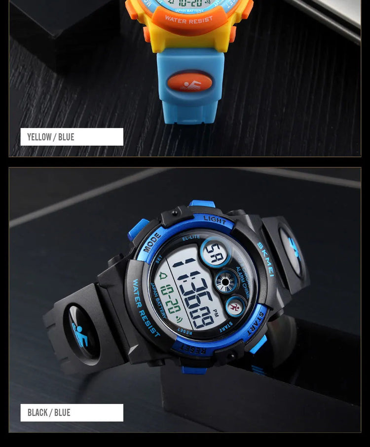 50M Waterproof LED Digital Kids Sports Watch Inspirational Watches