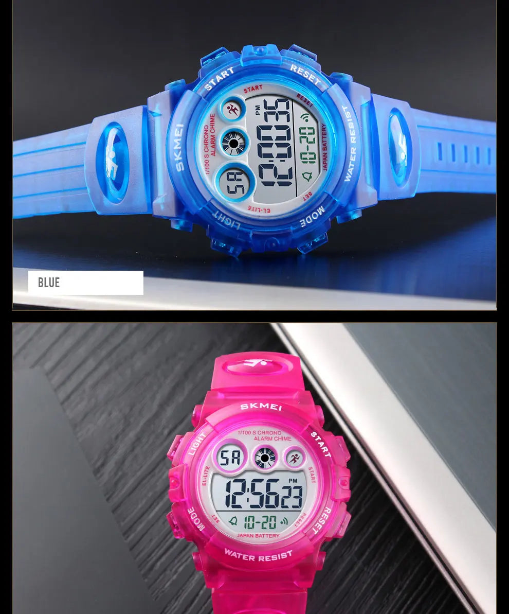 50M Waterproof LED Digital Kids Sports Watch Inspirational Watches