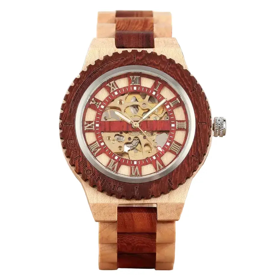 Automatic Wooden Skeleton Watch Inspirational Watches