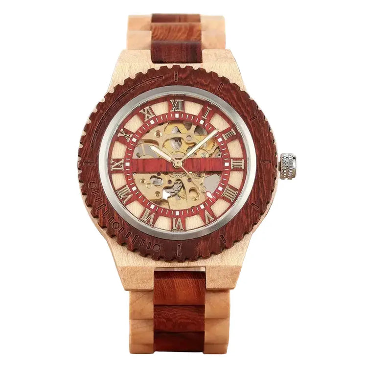 Automatic Wooden Skeleton Watch Inspirational Watches