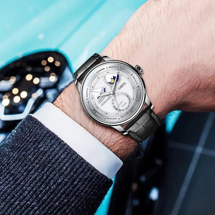 Moon Phase Mechanical Automatic Water Resistant Inspirational Watches