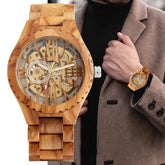 Cherry Wood Retro Hollow Skeleton watch Inspirational Watches