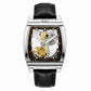 Transparent Automatic Mechanical Watch Men Steampunk Bridge Skeleton Luxury Gear Self Winding Inspirational Watches
