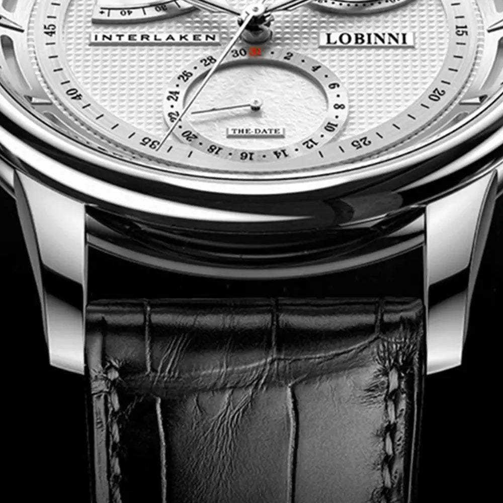 Moon Phase Mechanical Automatic Water Resistant Inspirational Watches