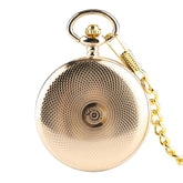 Classic Gold Mechanical Hand Winding Pocket Watch Shield Snake Pattern Vintage Pendant Manual Machinery Timepiece Gifts Male Inspirational Watches