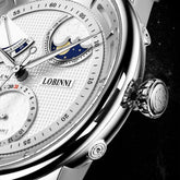 Moon Phase Mechanical Automatic Water Resistant Inspirational Watches
