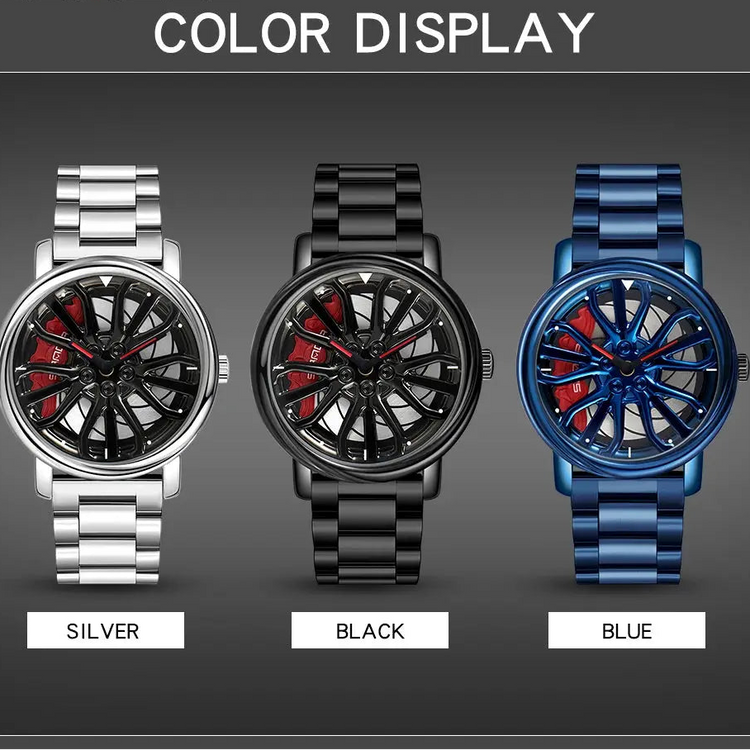 360 Degree Rotating Stainless Steel watch Inspirational Watches