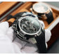 Reef Tiger/RT Luxury Brand Blue Military Watch Men Leather Strap Steel Automatic Watch Waterproof Relogio Masculino RGA3503 Inspirational Watches