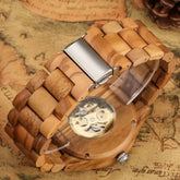 Cherry Wood Retro Hollow Skeleton watch Inspirational Watches