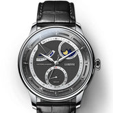 Lobinni Moon Phase Seagull Watch Mechanical Automatic Watches Mens Business Water Resistant Tianjin Movement Male Wristwatch Inspirational Watches