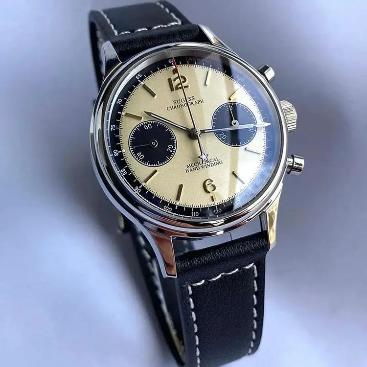 Mechanical Chronograph Panda Wristwatch Air Force Sapphire Waterproof Inspirational Watches