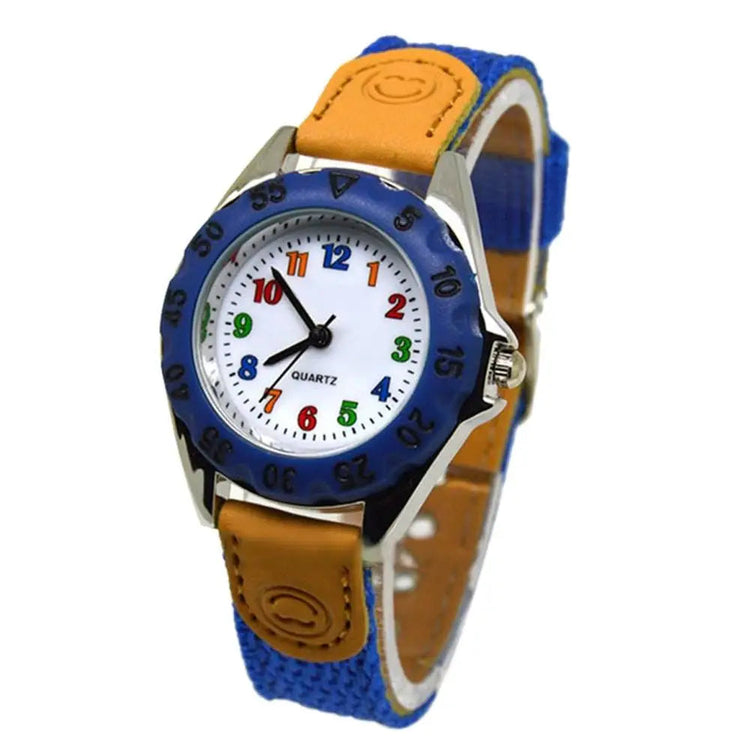 Colorful Number Kids watch Fabric Strap Inspirational Watches