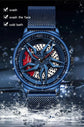 Rotating Dial Waterproof Car Wheel Watch Inspirational Watches
