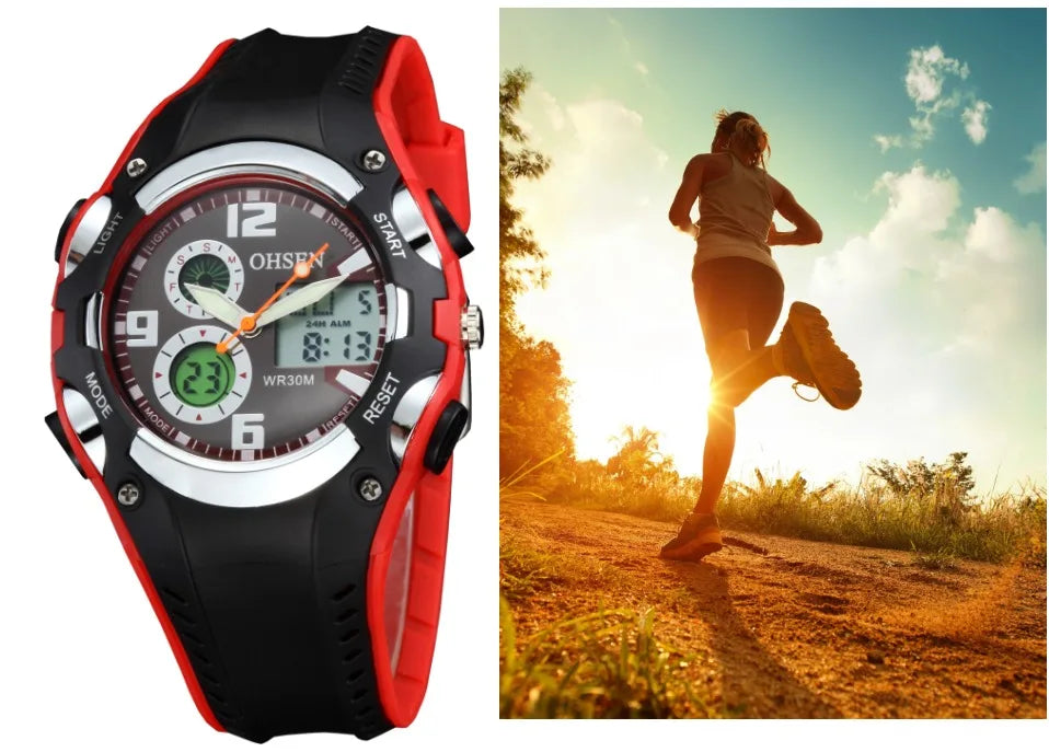 Fashion Digital LED Analog Kids Watch Inspirational Watches