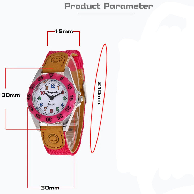 Colorful Number Kids watch Fabric Strap Inspirational Watches