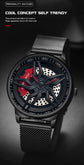 Rotating Dial Waterproof Car Wheel Watch Inspirational Watches