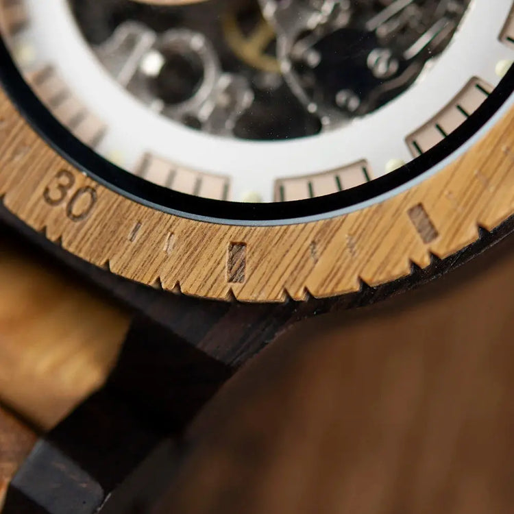 Luxury Wooden Mechanical Watches for Men – Premium Automatic Timepiece with Oversized Dial - Inspirational Watches