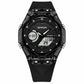 Analog-Digital Sports Watch in Black White