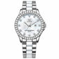 Women’s Ceramic Quartz Watch in Silver White