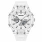 Analog-Digital Sports Watch in White