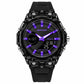 Analog-Digital Sports Watch in Black Purple