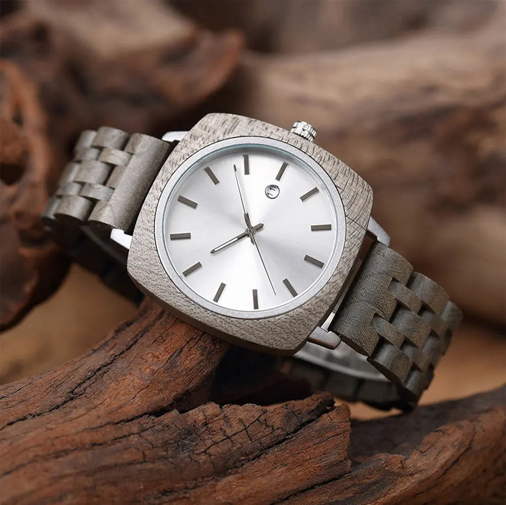 Retro Craft Square Wooden Watch Inspirational Watches