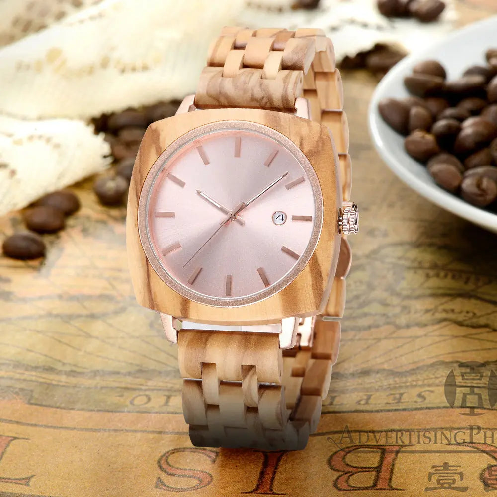 Retro Craft Square Wooden Watch Inspirational Watches