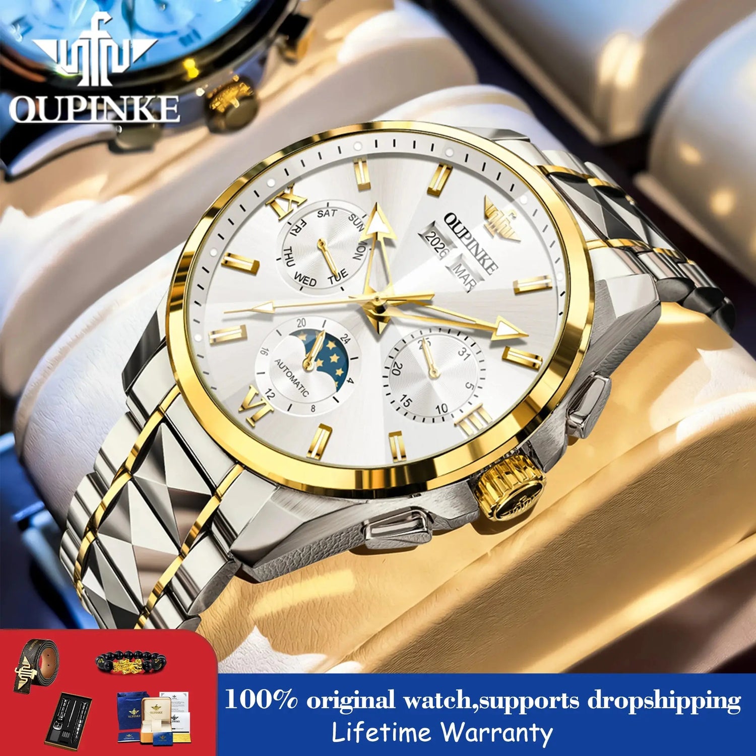 Luxury Business Moon Phase Watch - Inspirational Watches