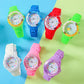 Analog Kids Watch Silicone Band Colorful Number Inspirational Watches