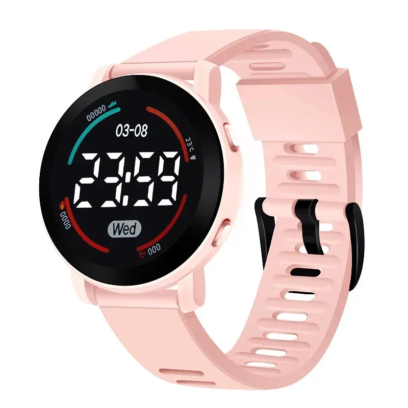 Waterproof LED Digital Luminous Kids Sports Watch Inspirational Watches