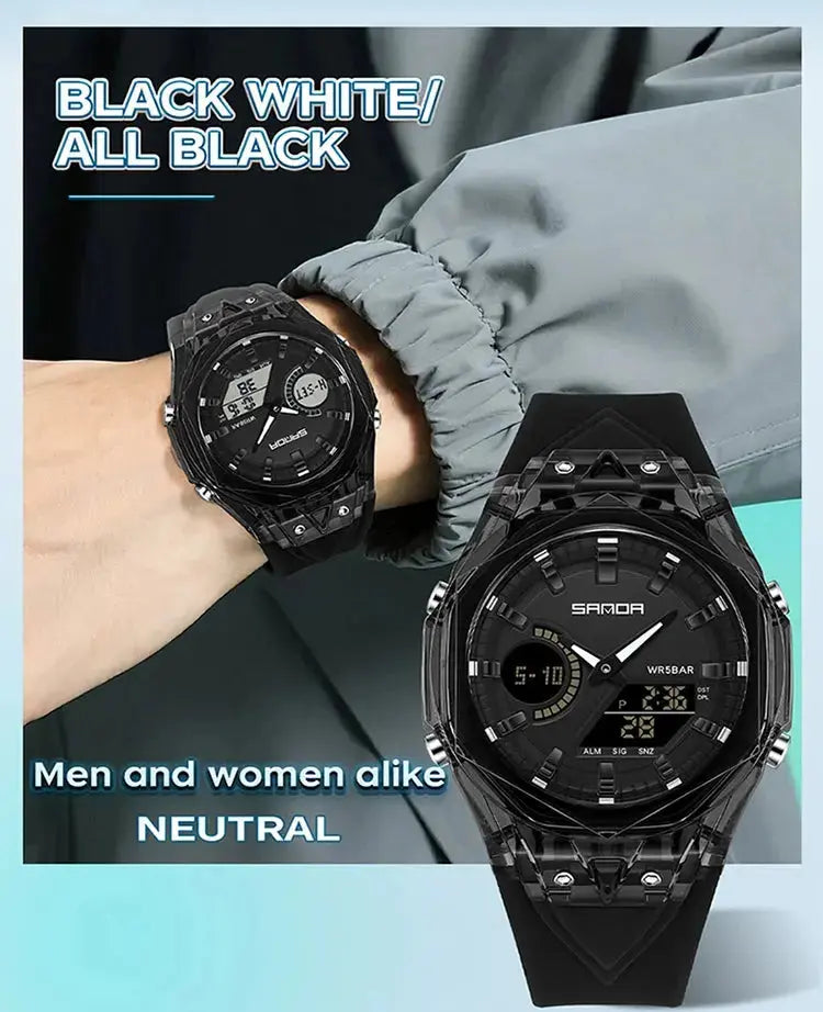 Fashion Electronic Watches Dual Display - Inspirational Watches