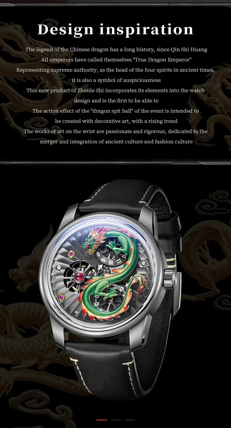 Dragon Luminous Waterproof Automatic Inspirational Watches