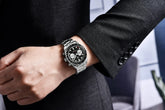 Panda Retro Sport Chronograph Luxury Quartz Watch For Men Sapphire mirror 10Bar Waterproof - Inspirational Watches