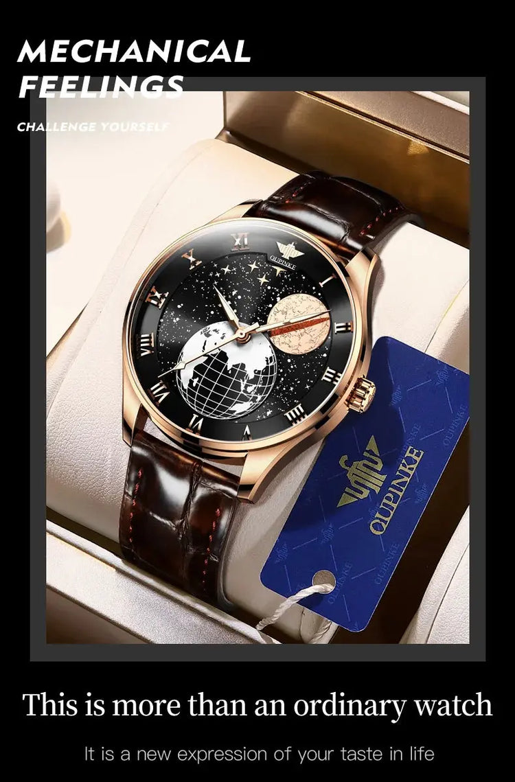 Moon Phase Starry Sky Japan Automatic Mechanical Wristwatch Inspirational Watches