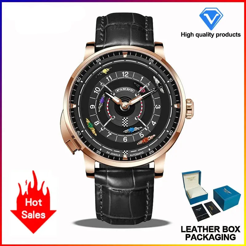Horse Gambling Full Automatic Mechanical Inspirational Watches
