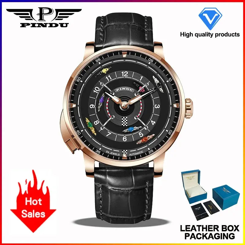 Horse Gambling Full Automatic Mechanical Inspirational Watches