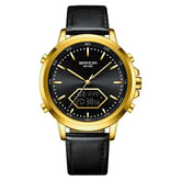 Dual Display Multi functional Night Light Waterproof Business Sports Watch Inspirational Watches