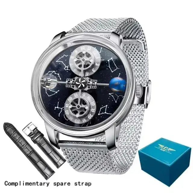 PINDU Design Starry Twelve Constellations Mechanical Watch Sapphire Waterproof Men Mechanical Wristwatches Miyata 8215 Movement Inspirational Watches