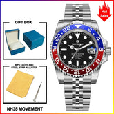 MACARLON Design 2026 New NH35 Mechanical Watch Men 41mm Sapphire Glass Luminous Stainless Steel 300M Waterproof Automatic Watch Inspirational Watches