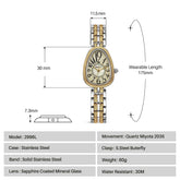 BERNY Snake-shaped Watch for Women Quartz Miyota 2035 Fashion Jewelry Bracelet Silver Gold Ladies Wristwatch Luxury Gift Watches Inspirational Watches