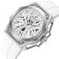 Skeleton Dial Men Mechanical Watch Silicone Strap Inspirational Watches