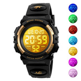 LED light Display Digital Alarm Clock 5Bar Waterproof Kids Sports Watch Inspirational Watches
