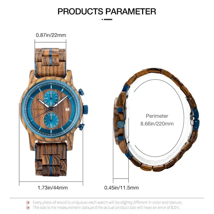 Vintage Wooden Watch for Men – Luxury Original Wristwatch with Premium Design - Inspirational Watches
