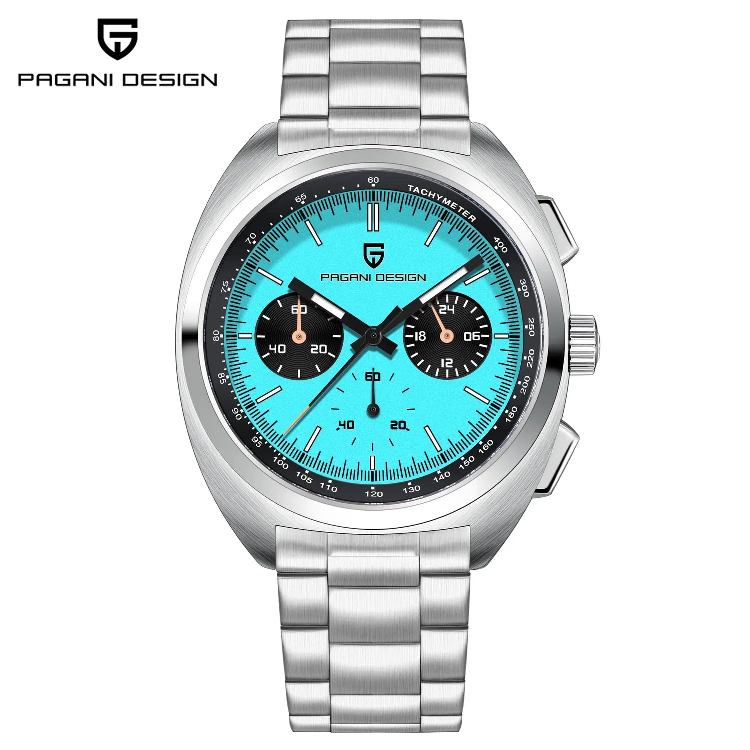 Luxury 40mm Stainless Steel Sports Watch with Chronograph - Inspirational Watches
