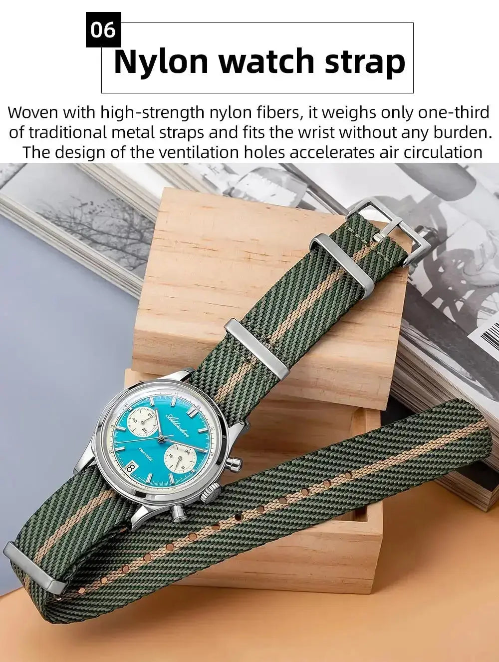 Multifunction Chronograph Luxury Watch For Men 100M Waterproof Inspirational Watches