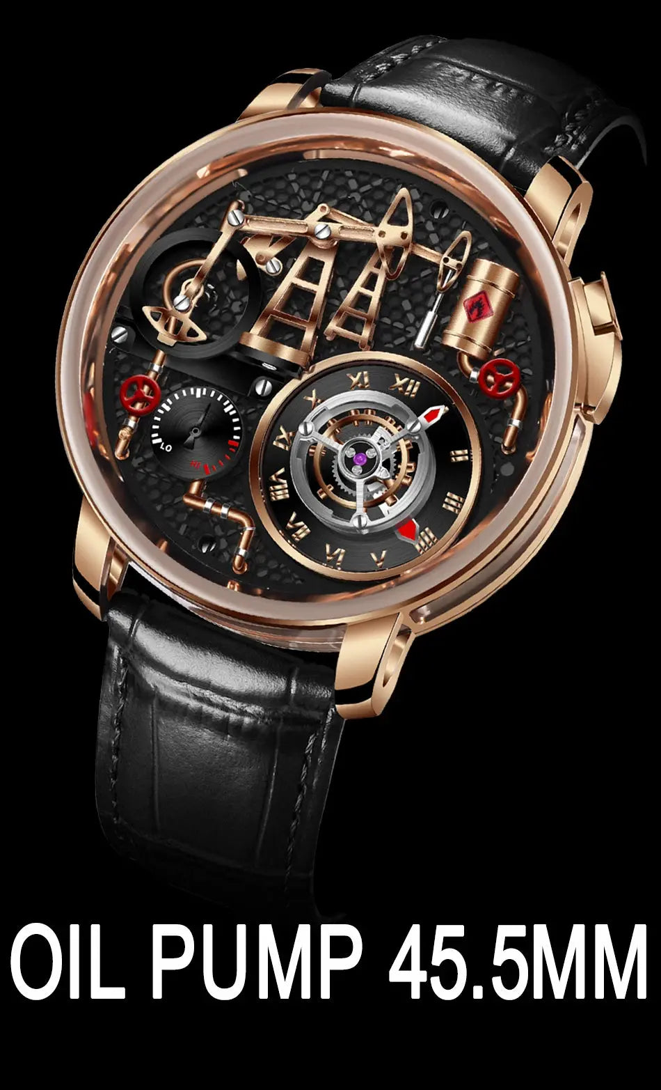 Button Oil Pump Swiss Quartz 762 Movement Sapphire - Inspirational Watches