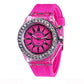 LED Luminous Quartz Watch – Crystal Bezel & Silicone Strap