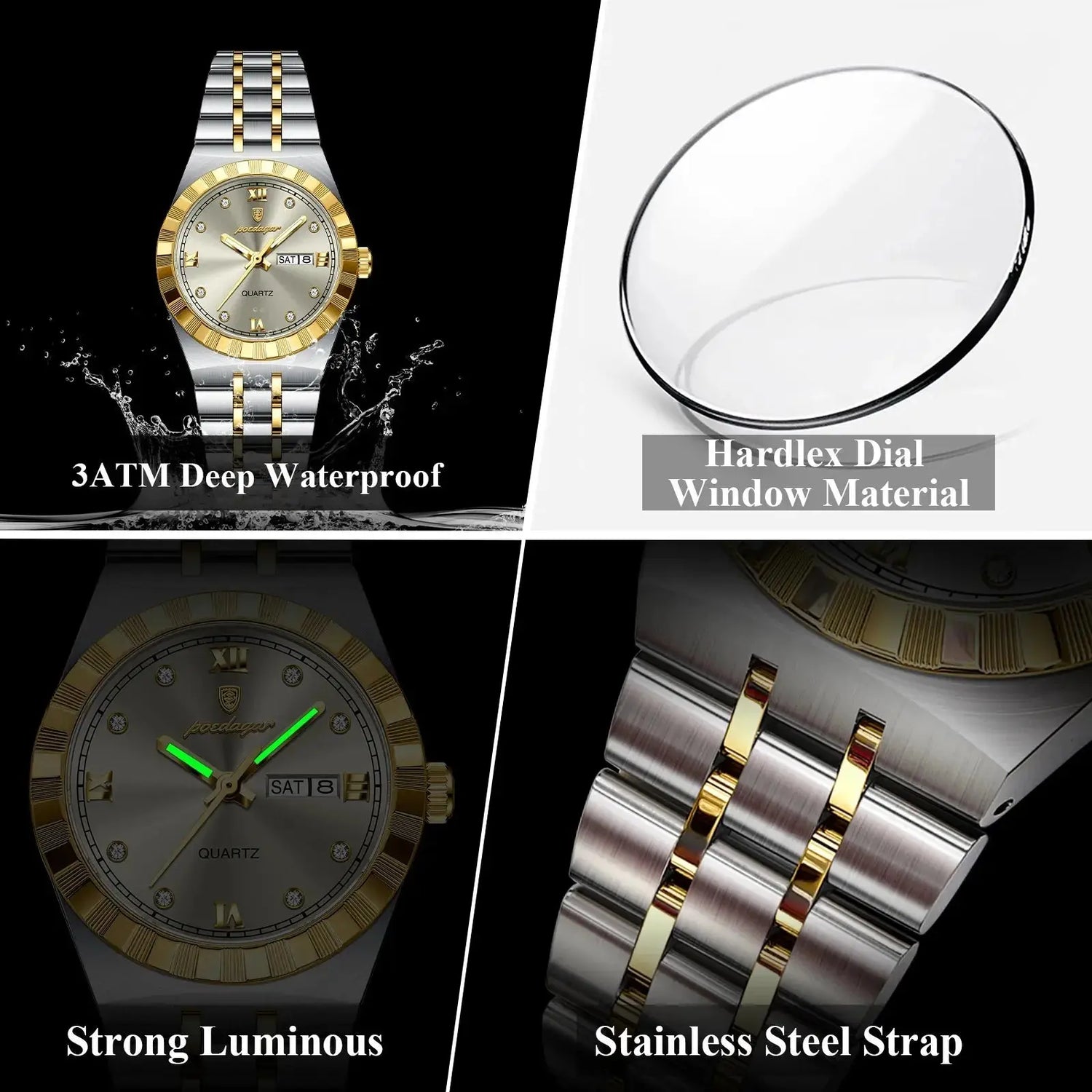 Ladies Luminous Waterproof Watch Inspirational Watches