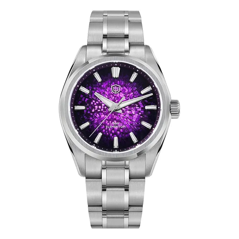 Watchdives WD0003C Quartz Watch VH31 Sweep Seconds Movement 38mm ice Crack Dial Sapphire Luminous 100m Waterproof Men Wristwatch Inspirational Watches